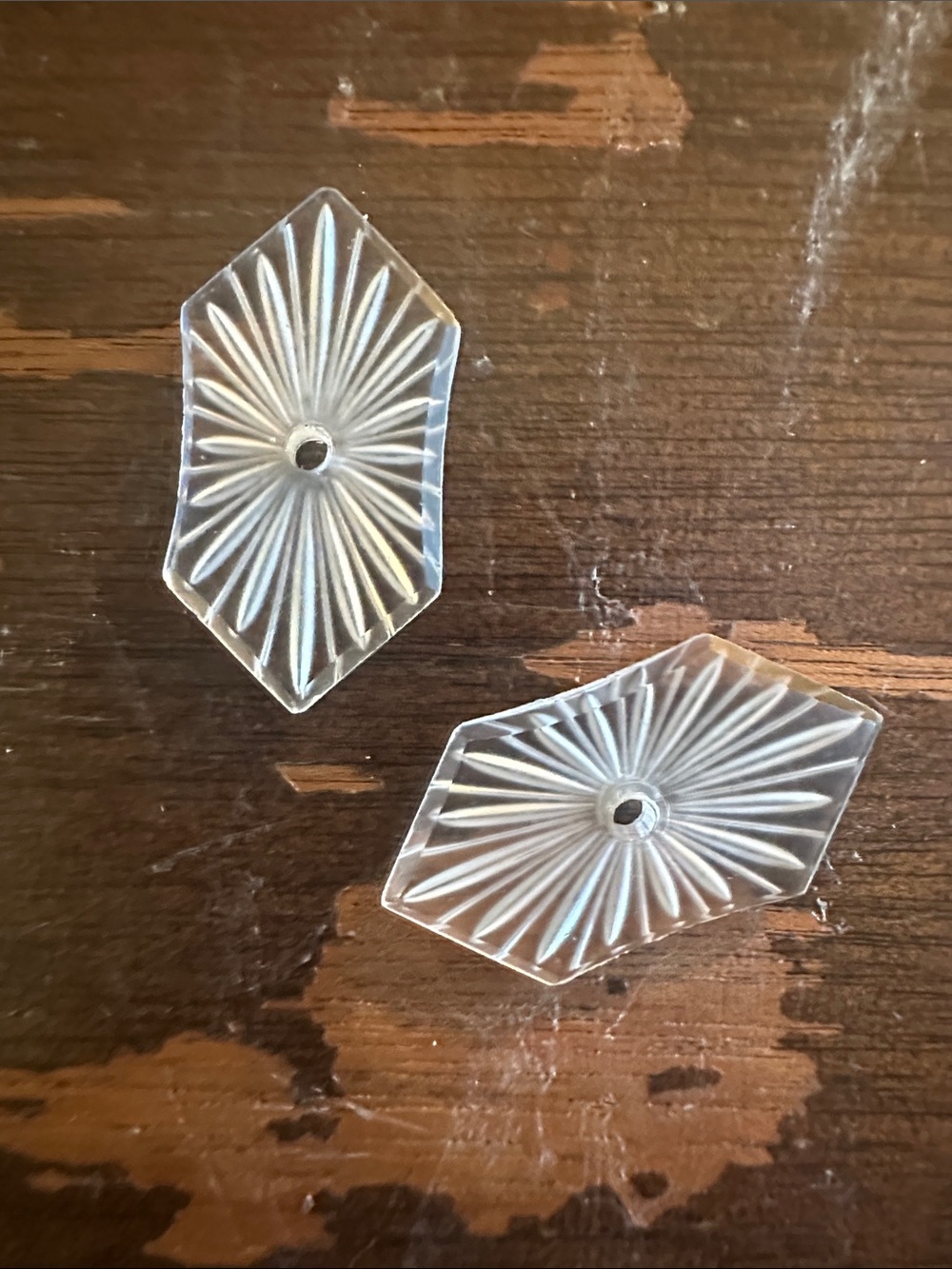 Edwardian camphor glass pair